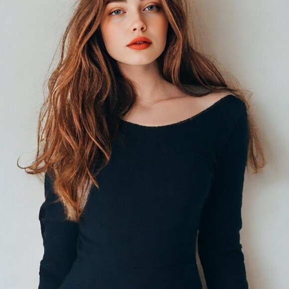 Guess Boat Neck Fit & Flare Sweater Dress - Picture 3 of 12